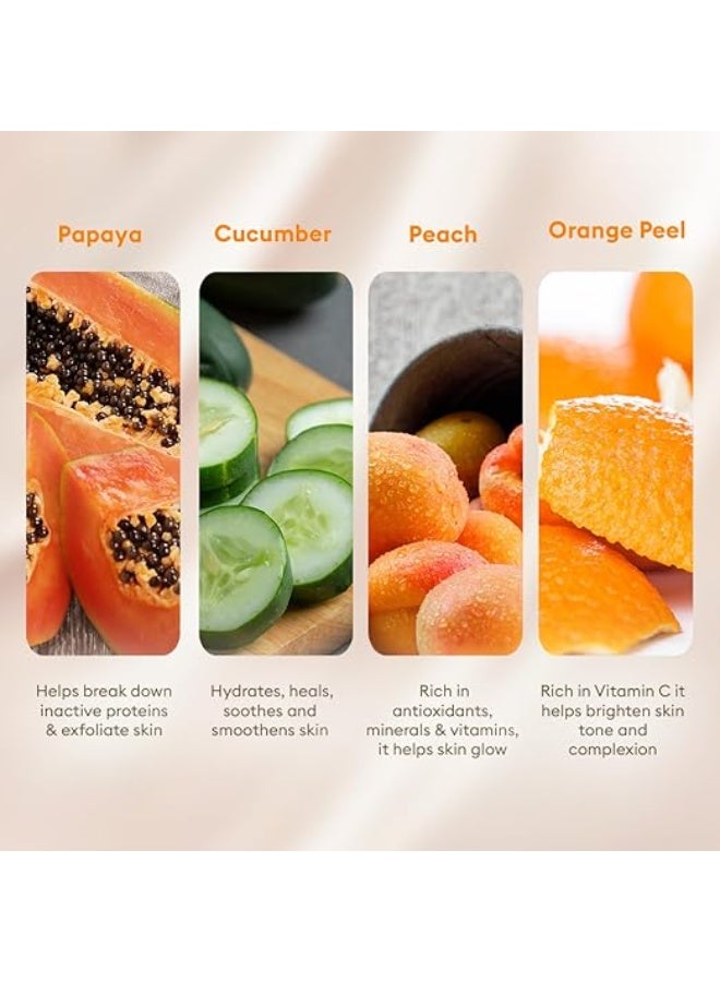 VLCC Papaya Fruit Facial Kit - 300g | Glowing, Blemish Free Skin | With Papaya, Cucumber, Peach & Orange Peel Extracts | Glowing at Home Facial Kit. - Image 4